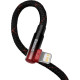 Дата кабель USB-C to Lightning 1.0m 20W 90° corner black\/red Baseus (CAVP000220)