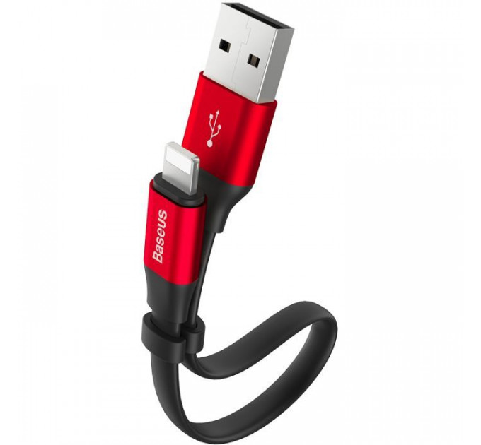 Дата кабель USB 2.0 AM to Lightning 0.23m 2A black\/red Baseus (CALMBJ-B91)