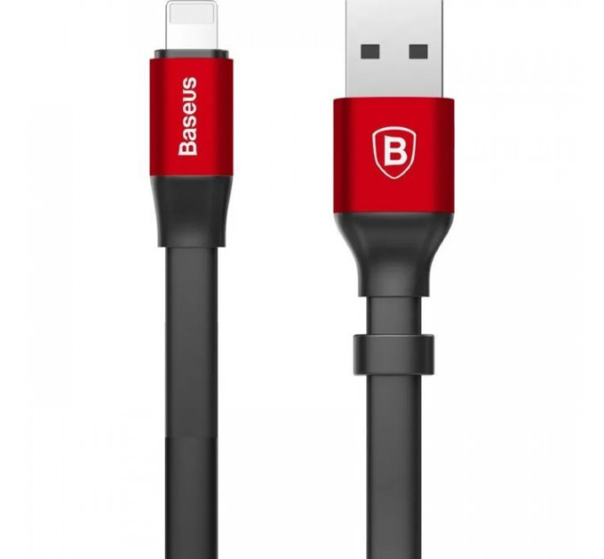 Дата кабель USB 2.0 AM to Lightning 0.23m 2A black\/red Baseus (CALMBJ-B91)