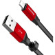 Дата кабель USB 2.0 AM to Lightning 0.23m 2A black\/red Baseus (CALMBJ-B91)