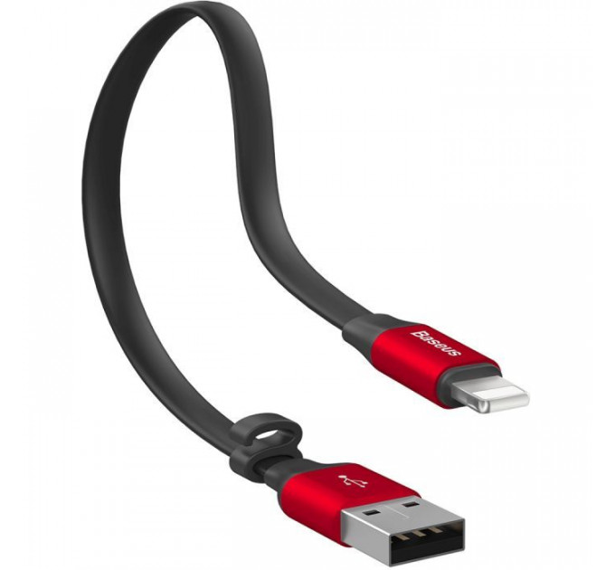Дата кабель USB 2.0 AM to Lightning 0.23m 2A black\/red Baseus (CALMBJ-B91)
