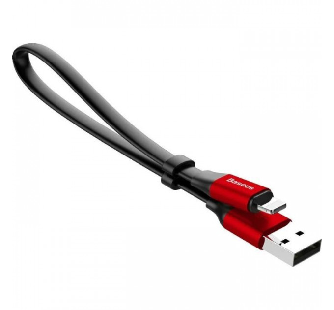 Дата кабель USB 2.0 AM to Lightning 0.23m 2A black\/red Baseus (CALMBJ-B91)