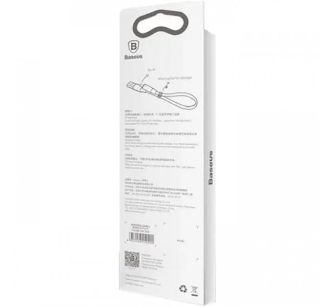 Дата кабель USB 2.0 AM to Lightning 0.23m 2A black\/red Baseus (CALMBJ-B91)
