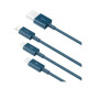 Дата кабель USB 2.0 AM to Lightning + Micro 5P + Type-C 1.5m 3.5A blue Baseus (CAMLTYS-03)