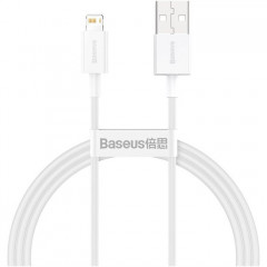 Дата кабель USB 2.0 AM to Lightning 1.0m 2.4A white Baseus (CALYS-A02)