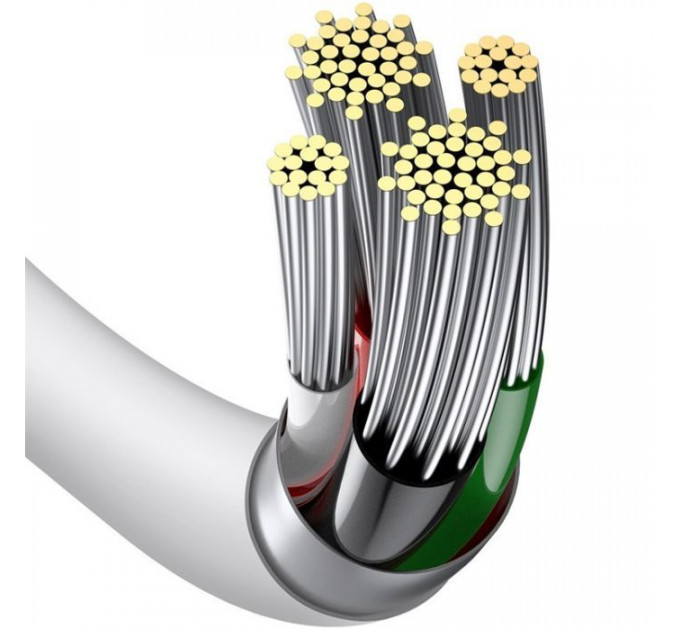 Дата кабель USB 2.0 AM to Lightning 1.0m 2.4A white Baseus (CALYS-A02)