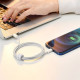 Дата кабель USB 2.0 AM to Lightning 1.0m 2.4A white Baseus (CALYS-A02)