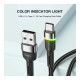 Дата кабеля USB 2.0 AM to USB-C 2.0m 3A LED black Essager (EXCT-XCDA01)
