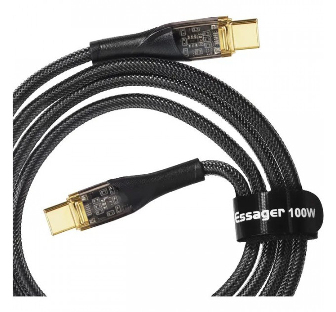 Дата кабель USB-C to USB-C 1.0m 100W black Essager (EXCTT1-XJ01-P)