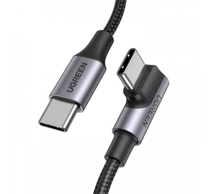 Дата кабель USB-C 2.0 to USB-C 3.0m 90° corner US334 black Ugreen (20583)