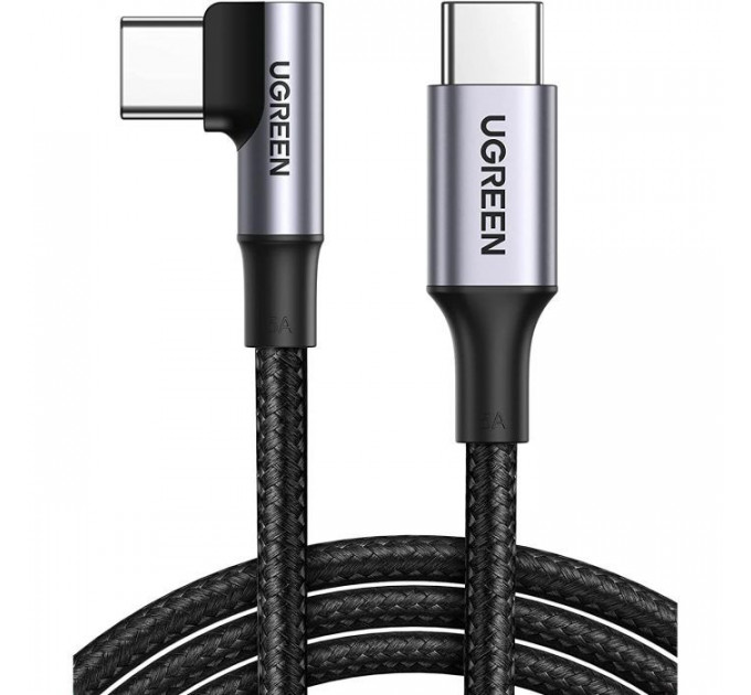 Дата кабель USB-C 2.0 to USB-C 3.0m 90° corner US334 black Ugreen (20583)