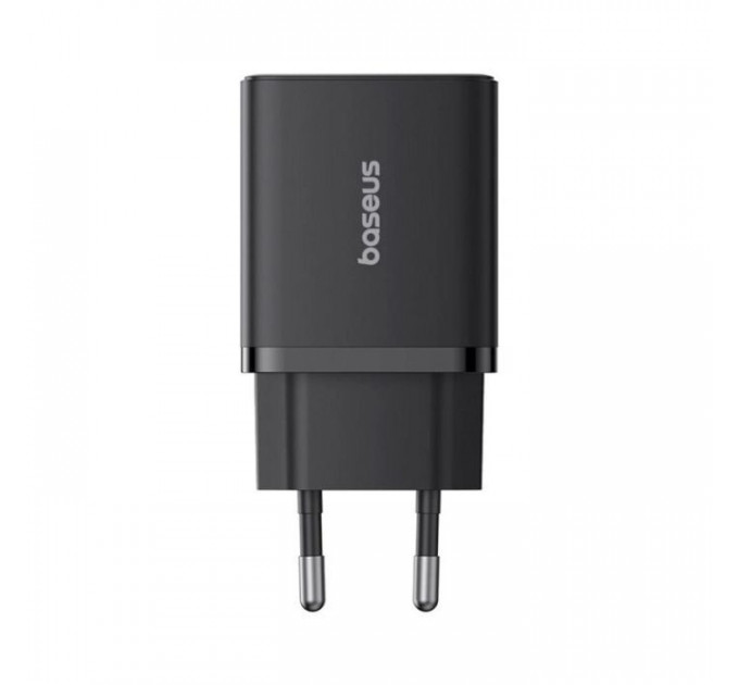 Зарядний пристрій Baseus 1xUSB-C 30W + 1xUSB black (P10111404113-00)