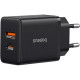 Зарядний пристрій Baseus 1xUSB-C 30W + 1xUSB black (P10111404113-00)