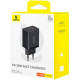 Зарядний пристрій Baseus 1xUSB-C 30W + 1xUSB black (P10111404113-00)
