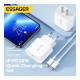 Зарядний пристрій Essager USB-C PD20W + cable USB-C to Lightning white (EFJB02-XBL02-T)