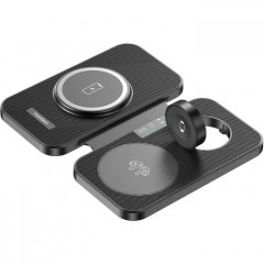 Зарядний пристрій Choetech Wireless magnetic 3-in-1 15W black (T616-F)