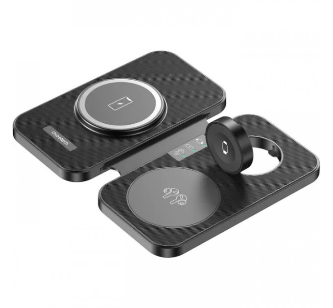 Зарядное устройство для Choetech Wireless magnetic 3-in-1 15W black (T616-F) Зарядное устройство для Choetech Wireless magnetic 3-in-1 15W black (T616-F)