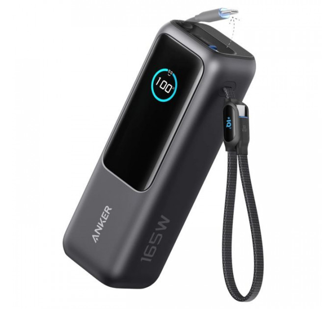 Батарея универсальная Anker 25000mAh, 165W, PD/3/0, QC/3/0, Built-In Double USB-C Cables, black (A1695H11) Батарея универсальная Anker 25000mAh, 165W, PD/3/0, QC/3/0, Built-In Double USB-C Cables, black (A1695H11)