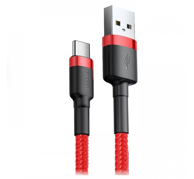 Дата кабель USB 2.0 AM to USB-C 0.5m 3A red Baseus (CATKLF-A09)