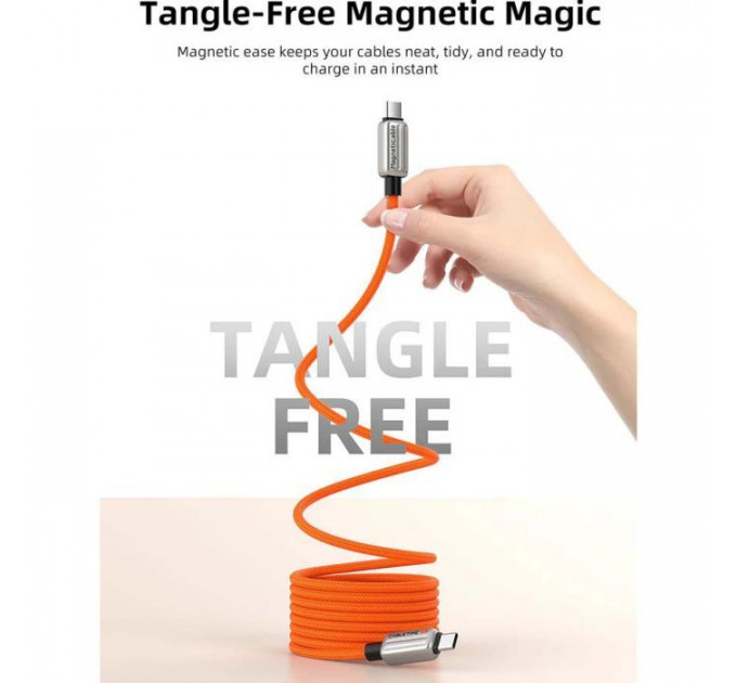 Дата кабеля USB-C to USB-C 2.0m PD240W magnetic Cabletime (CA915729)