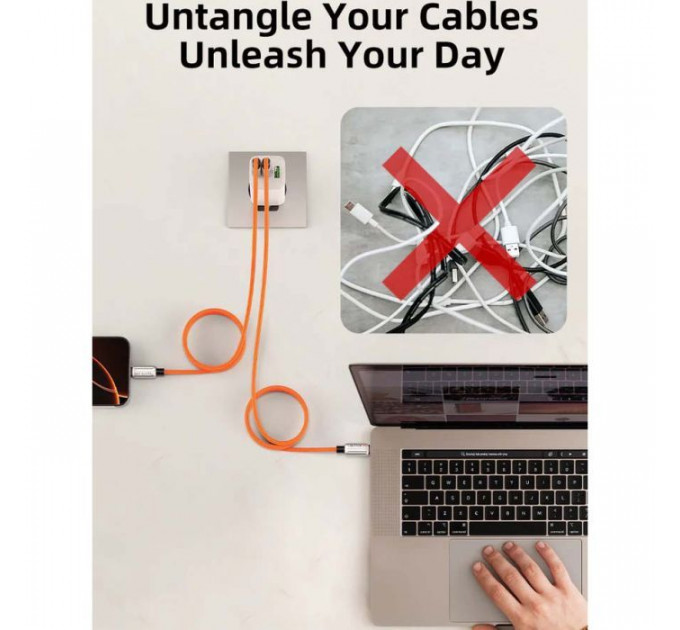Дата кабеля USB-C to USB-C 2.0m PD240W magnetic Cabletime (CA915729)