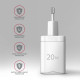 Зарядное устройство для AXAGON 1xUSB QC3.0 + 1xUSB-C PD20W white (ACU-PQ20W)