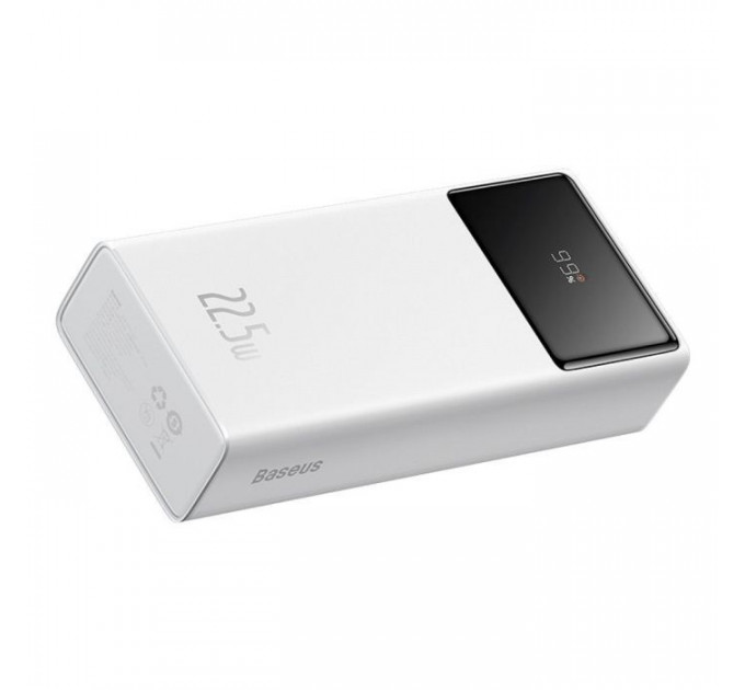 Батарея універсальна Baseus EnerFill FP41 30000MAh 22,5W PD QC White (E0027K01)