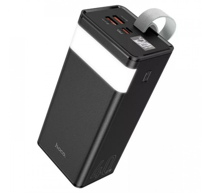 Батарея універсальна HOCO 40000mAh Powermaster PD\/20W, QC\/22.5W, Lamp, Black (J86 \/ 714737)