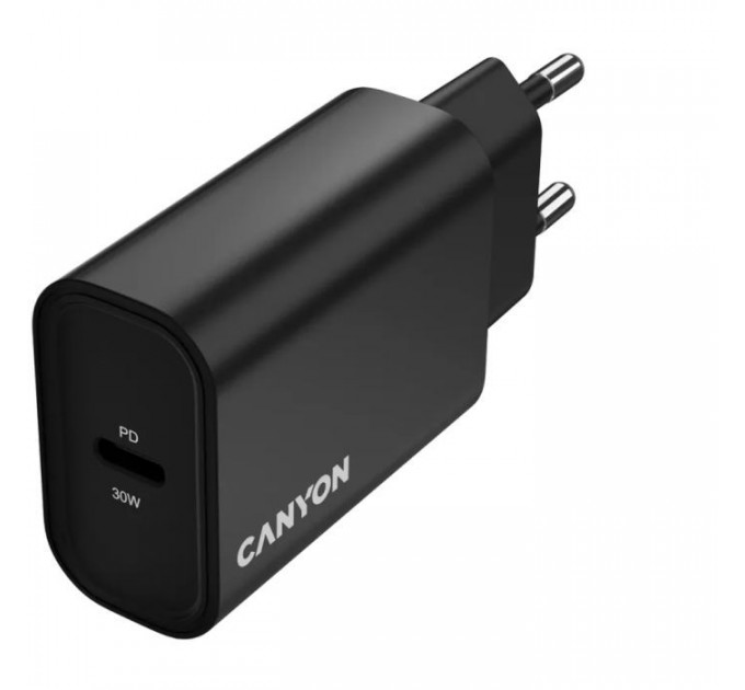Зарядное устройство для Canyon USB-C PD30W OnCharge Black (CNE-CHA30CLB)