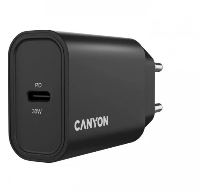 Зарядное устройство для Canyon USB-C PD30W OnCharge Black (CNE-CHA30CLB)