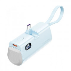 Батарея універсальна VENTION 4800mAh 22,5W PD, USB-C In\/Out, LED display, with built-in USB-C cable Blue (FHQL0)
