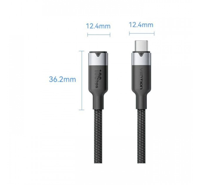 Дата кабель USB-C M\/F 1.0m 100W 10Gbps 4K60Hz VENTION (TRFBF)