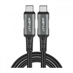 Дата кабель USB-C to USB-C 1.0m USB 4.0 240W audio\/video black-grey Acefast (6974316282631)