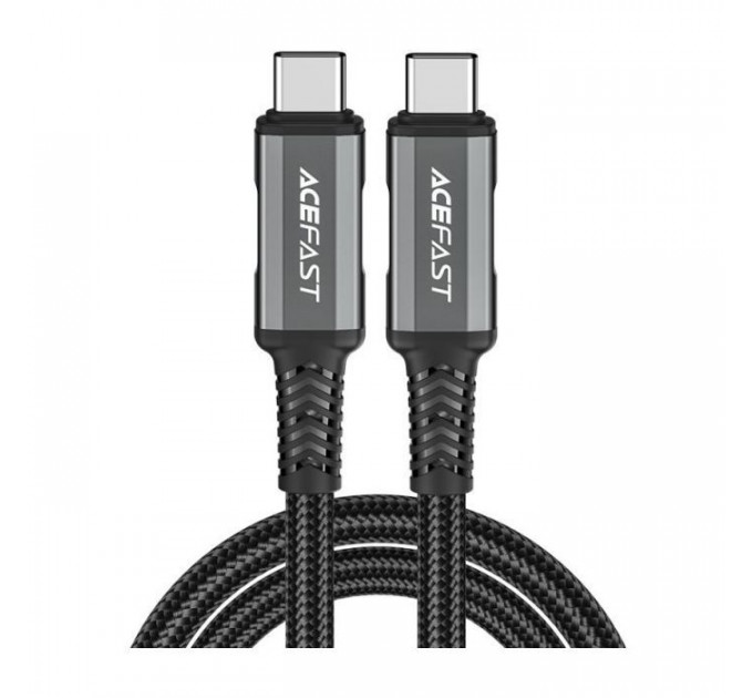 Дата кабель USB-C to USB-C 1.0m USB 4.0 240W audio\/video black-grey Acefast (6974316282631)