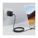 Дата кабель USB-C to USB-C 1.0m USB 4.0 240W audio\/video black-grey Acefast (6974316282631)