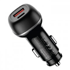 Зарядний пристрій ColorWay USB-C PD45W + USB QC3.0 car adapter (CW-CHA067PD-BK)