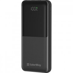 Батарея універсальна ColorWay 10 000 mAh PD\/22.5W, QC\/3.0, LCD, Black (CW-PB100LPB3BK-PDD)