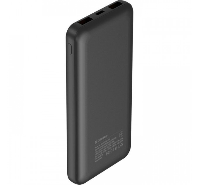 Батарея универсальная ColorWay 10 000 mAh PD/22.5W, QC/3.0, LCD, Black (CW-PB100LPB3BK-PDD)