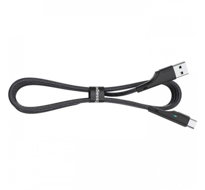 Дата кабель USB 2.0 AM to USB-C 1.0m 3A black Essager (EXCT-LS01)