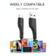 Дата кабель USB 2.0 AM to USB-C 1.0m 3A black Essager (EXCT-LS01)