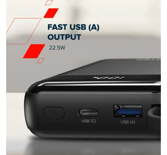 Батарея универсальная Canyon 10000mAh OnPower 104 PD\/20W, QC\/22.5W строительный cable Black (CNS-CPB104B)