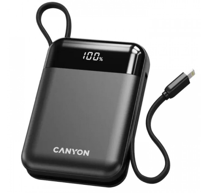 Батарея универсальная Canyon 10000mAh OnPower 104 PD\/20W, QC\/22.5W строительный cable Black (CNS-CPB104B) Батарея универсальная Canyon 10000mAh OnPower 104 PD\/20W, QC\/22.5W строительный cable Black (CNS-CPB104B)
