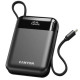 Батарея універсальна Canyon 10000mAh OnPower 104 PD\/20W, QC\/22.5W built-in cable Black (CNS-CPB104B)