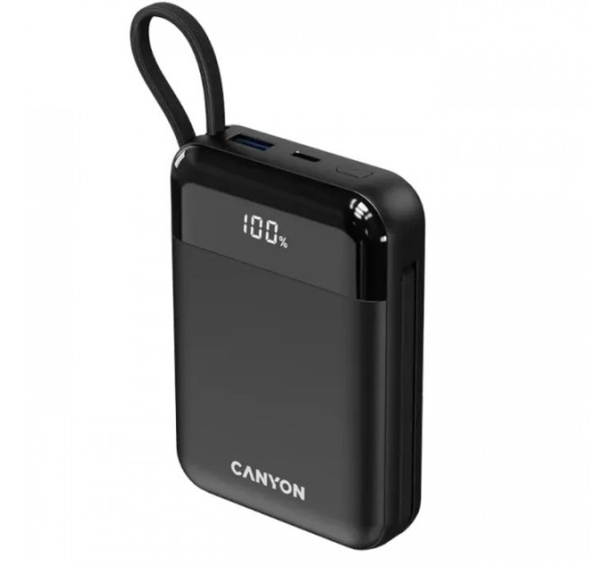 Батарея универсальная Canyon 10000mAh OnPower 104 PD\/20W, QC\/22.5W строительный cable Black (CNS-CPB104B)