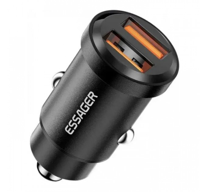 Зарядний пристрій Essager 2xUSB 30W black (ECC2A-TL01)