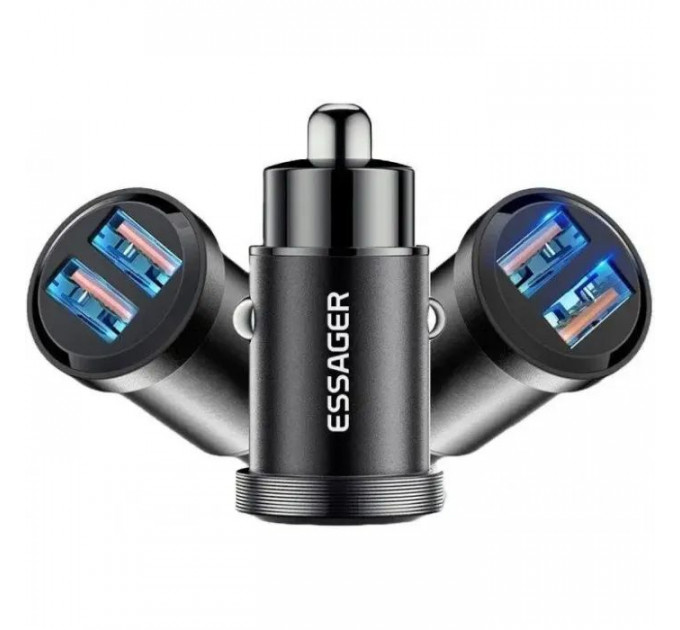 Зарядний пристрій Essager 2xUSB 30W black (ECC2A-TL01)