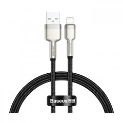 Дата кабель USB 2.0 AM to Lightning 0.25m 2.4A Cafule Series Meta black Baseus (CALJK-01)