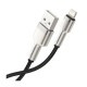 Дата кабель USB 2.0 AM to Lightning 0.25m 2.4A Cafule Series Meta black Baseus (CALJK-01)