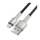 Дата кабель USB 2.0 AM to Lightning 0.25m 2.4A Cafule Series Meta black Baseus (CALJK-01)