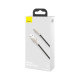 Дата кабель USB 2.0 AM to Lightning 0.25m 2.4A Cafule Series Meta black Baseus (CALJK-01)